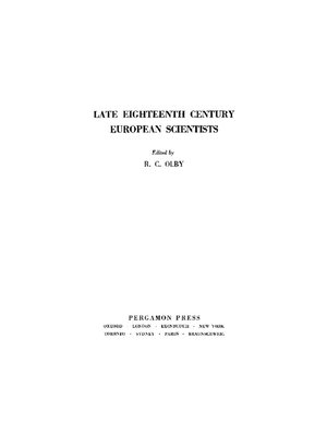 cover image of Late Eighteenth Century European Scientists, Volume 2